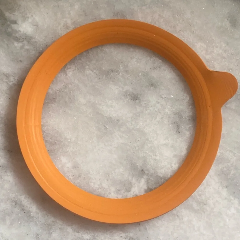 Le Parfait Clamp Lid Glass Jar w/ Orange Gasket Storage Canister